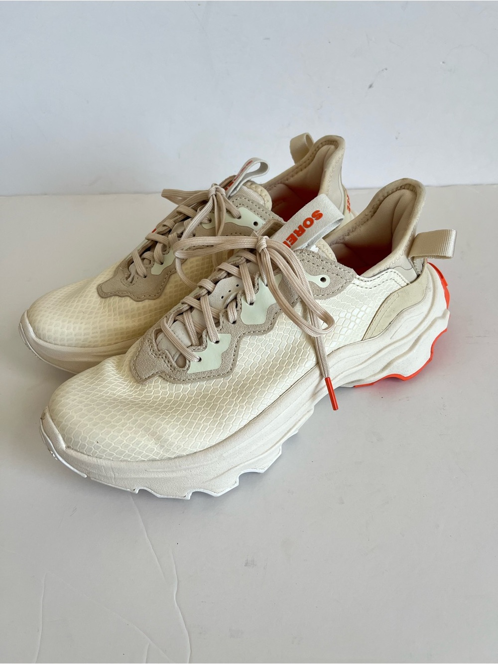 Sorel Kinetic Breakthru City Lace Cream Sneakers Women's Size 8